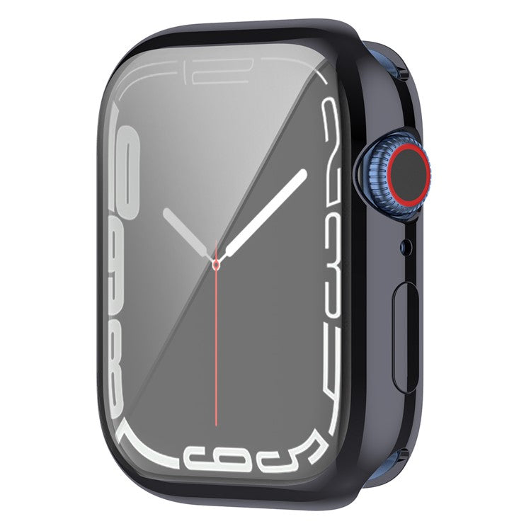 Stylish Electroplating TPU Watch Case Full Protective Case for Apple Watch Series 9 / 8 / 7 45mm - Dark Grey