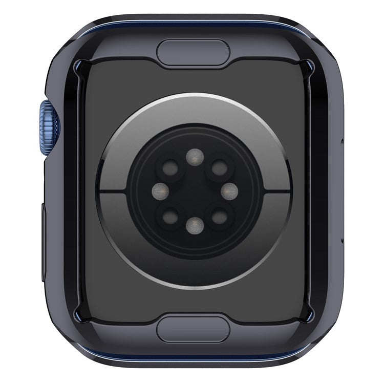 Stylish Electroplating TPU Watch Case Full Protective Case for Apple Watch Series 9 / 8 / 7 45mm - Dark Grey