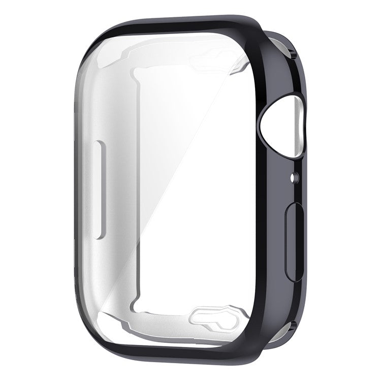 Stylish Electroplating TPU Watch Case Full Protective Case for Apple Watch Series 9 / 8 / 7 45mm - Dark Grey