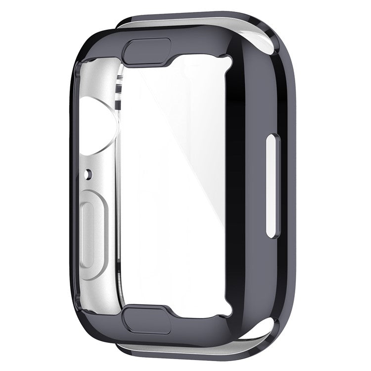 Stylish Electroplating TPU Watch Case Full Protective Case for Apple Watch Series 9 / 8 / 7 45mm - Dark Grey