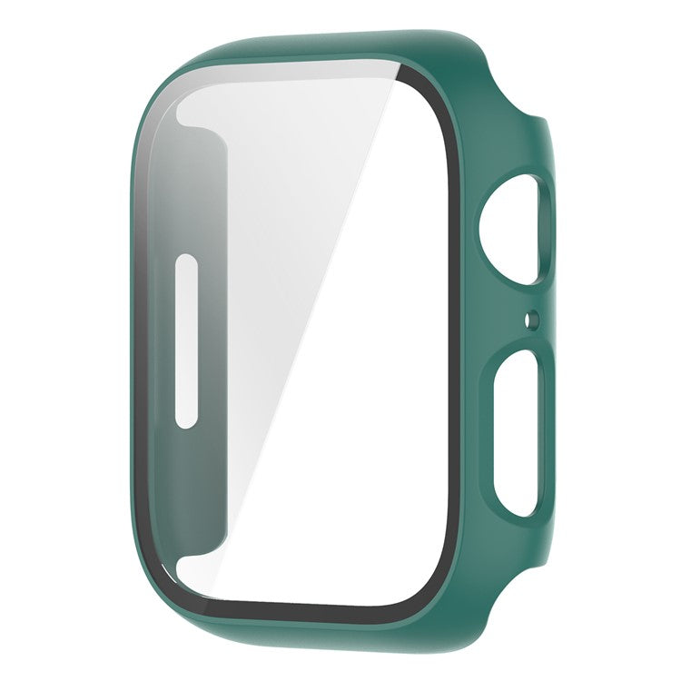 For Apple Watch Series 9 / 8 / 7 41mm 2-in-1 Scratch Resistant Hard PC Case with Tempered Glass Screen Protector - Green