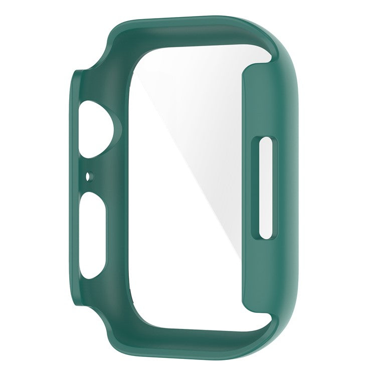 For Apple Watch Series 9 / 8 / 7 41mm 2-in-1 Scratch Resistant Hard PC Case with Tempered Glass Screen Protector - Green