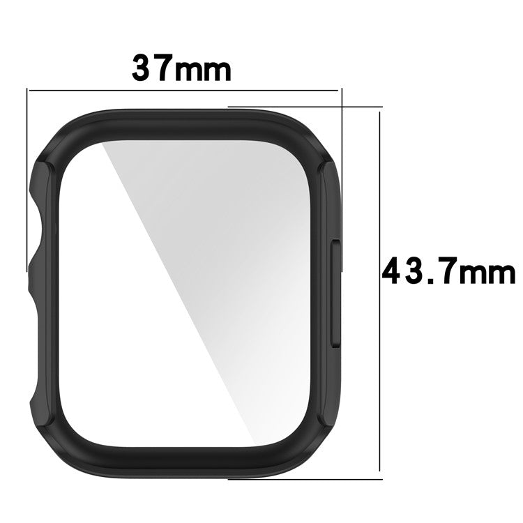 For Apple Watch Series 9 / 8 / 7 41mm 2-in-1 Scratch Resistant Hard PC Case with Tempered Glass Screen Protector - Green