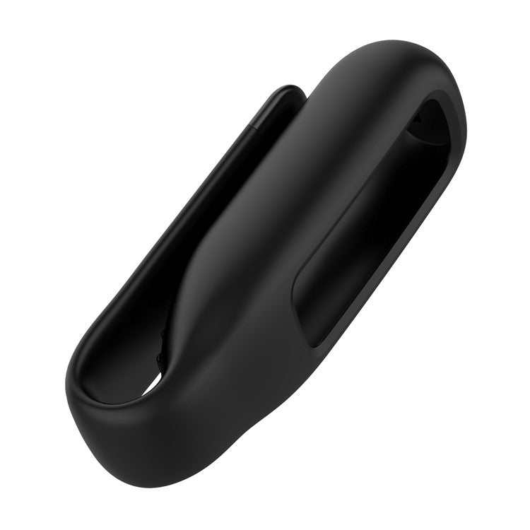 Portable Soft Silicone Strap Accessories Protective Band Cover Replacement Case Clip Holder for Fitbit Luxe - Black