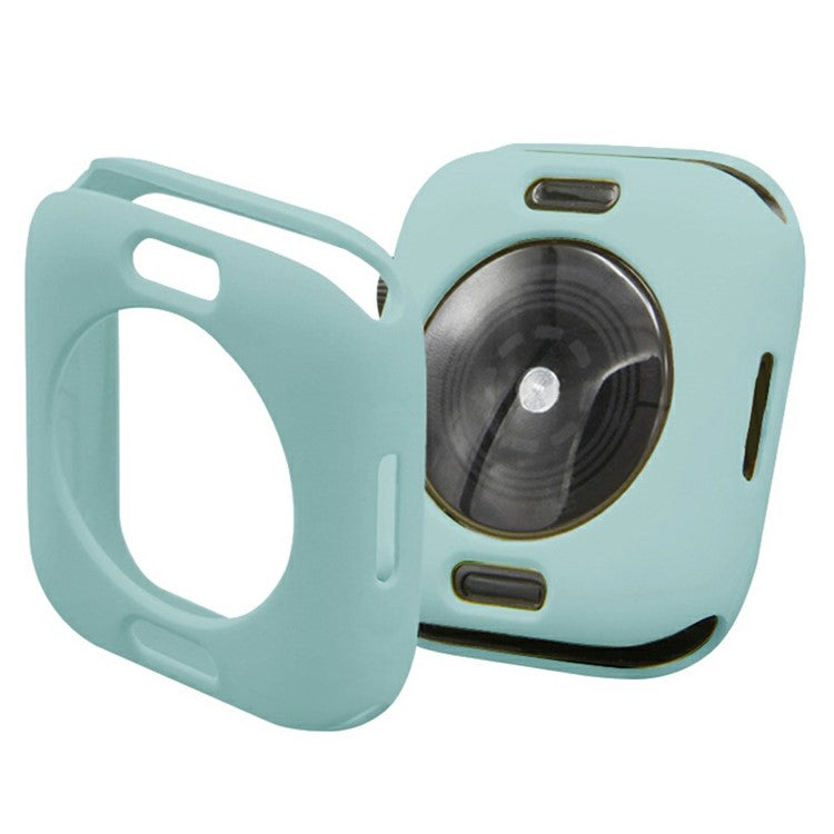 For Apple Watch Series 9 / 8 / 7 41mm Candy Color Soft TPU Smart Watch Case Frame Cover Protector - Dark Green