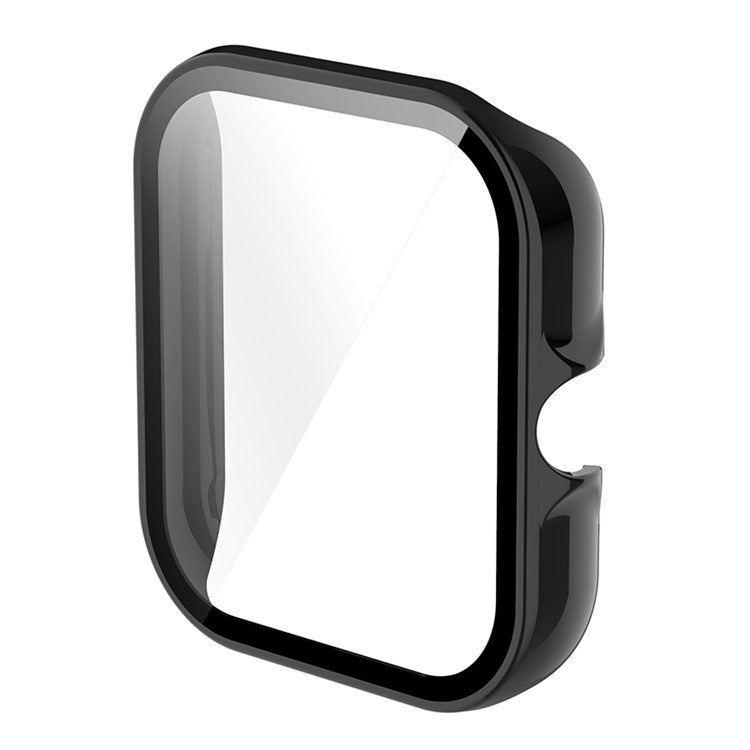 Ultra-Thin Bumper Full Cover Hard PC Protective Case with Tempered Glass Screen Protector for Huami Amazfit GTS 3 - Black