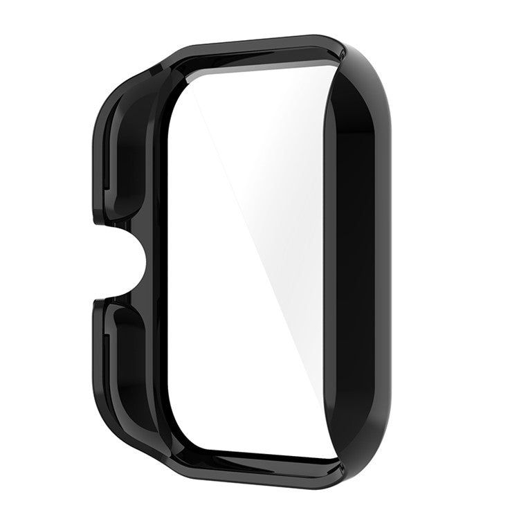 Ultra-Thin Bumper Full Cover Hard PC Protective Case with Tempered Glass Screen Protector for Huami Amazfit GTS 3 - Black