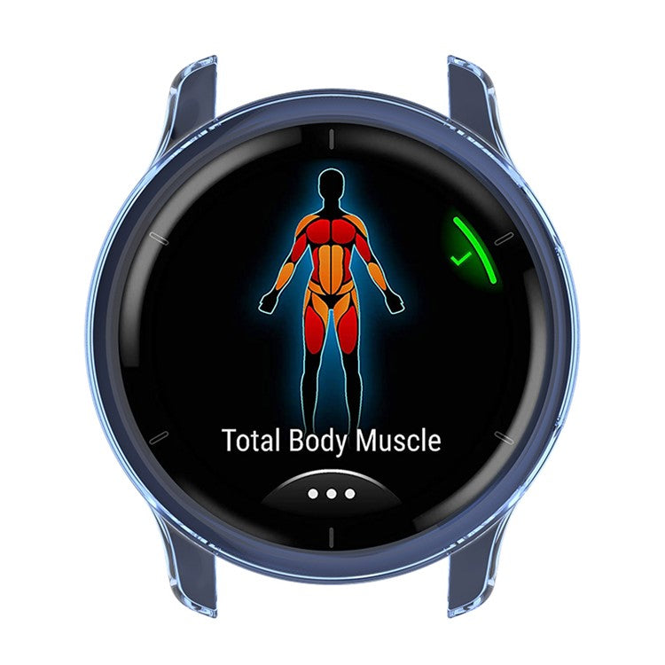 Soft TPU Shock Absorption Hollowed Half-pack Clear Protective Cover for Garmin Venu 2S - Transparent Blue