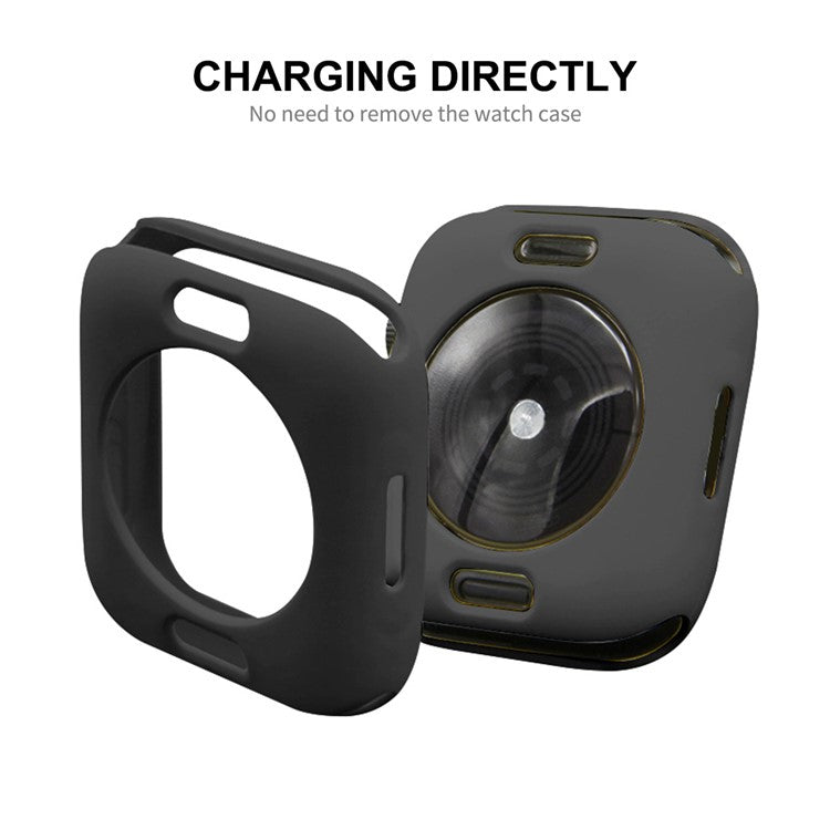 ENKAY HAT PRINCE Soft TPU Watch Case Cover with PET Screen Protector for Apple Watch Series 9 / 8 / 7 45mm - Green