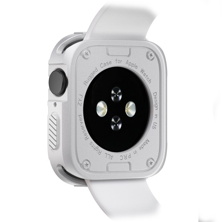 For Apple Watch Series 9 / 8 / 7 41mm / 6 / 5 / 4 / SE / SE (2022) 40mm Shockproof Soft TPU Smart Watch Case Cover - White