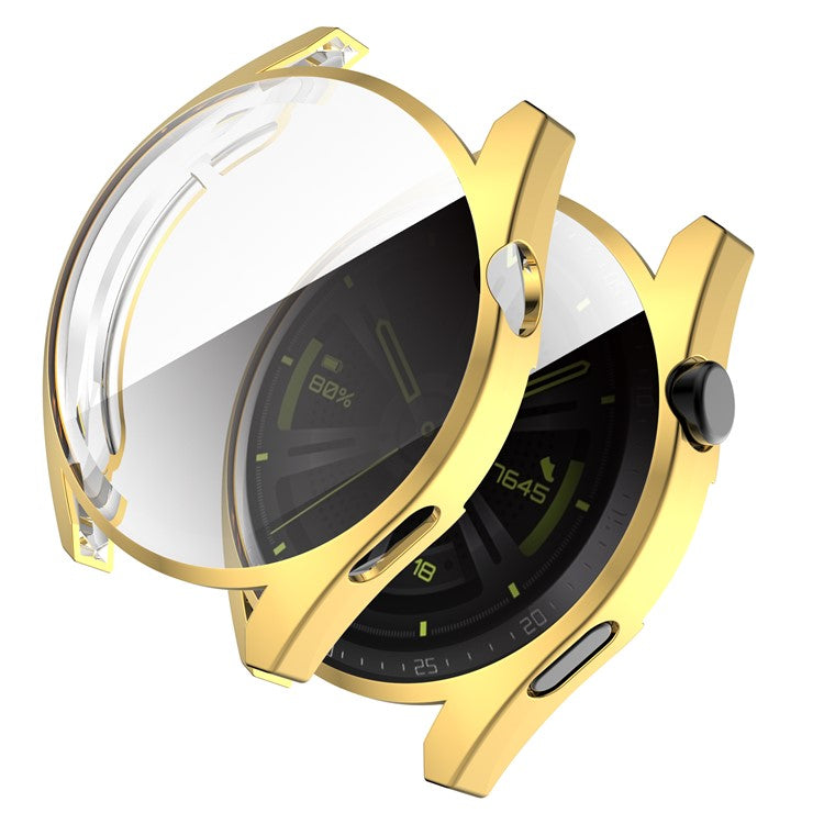 Anti-scratch Electroplating TPU Protective Watch Case Protector Cover for Huawei Watch GT 3 42mm - Gold