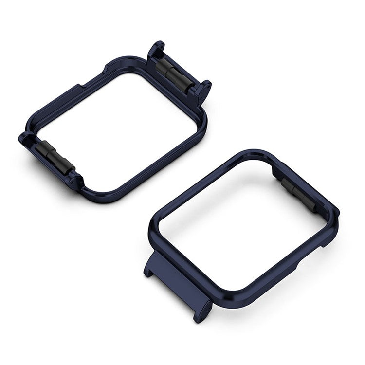 Anti-Impact Watch Metal Frame Case Protective Shell for Xiaomi Redmi Watch 2 - Blue