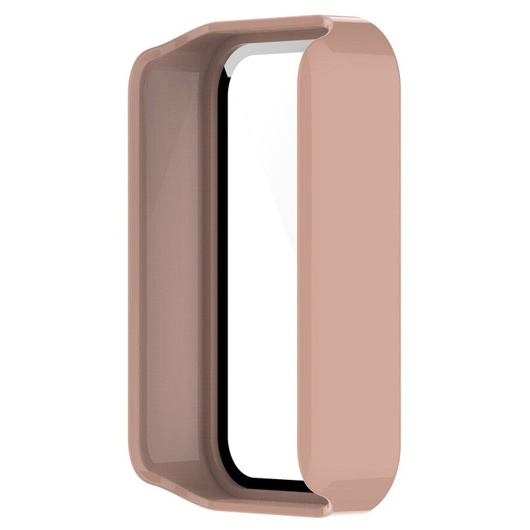 Built-in with Tempered Glass Screen Protector Anti-drop PC Watch Case for Xiaomi Redmi Smart Band Pro - Pink