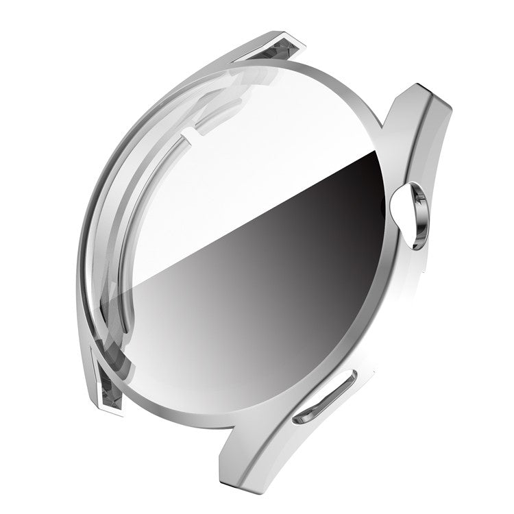 Soft TPU Full Cover Electroplated Durable Smart Watch Protective Case Shell for Huawei Watch GT 3 42mm - Silver