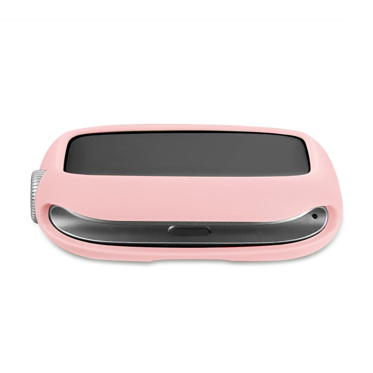Candy Color Button Covered Soft TPU Protective Watch Case for Apple Watch Series 9 / 8 / 7 41mm - Pink / Purple