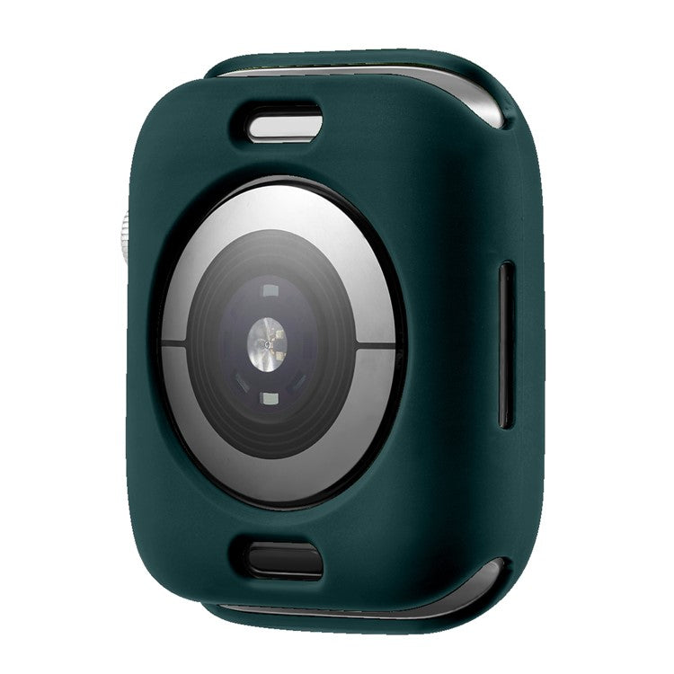 Candy Color Button Covered Soft TPU Protective Watch Case for Apple Watch Series 9 / 8 / 7 41mm - Blackish Green / Red