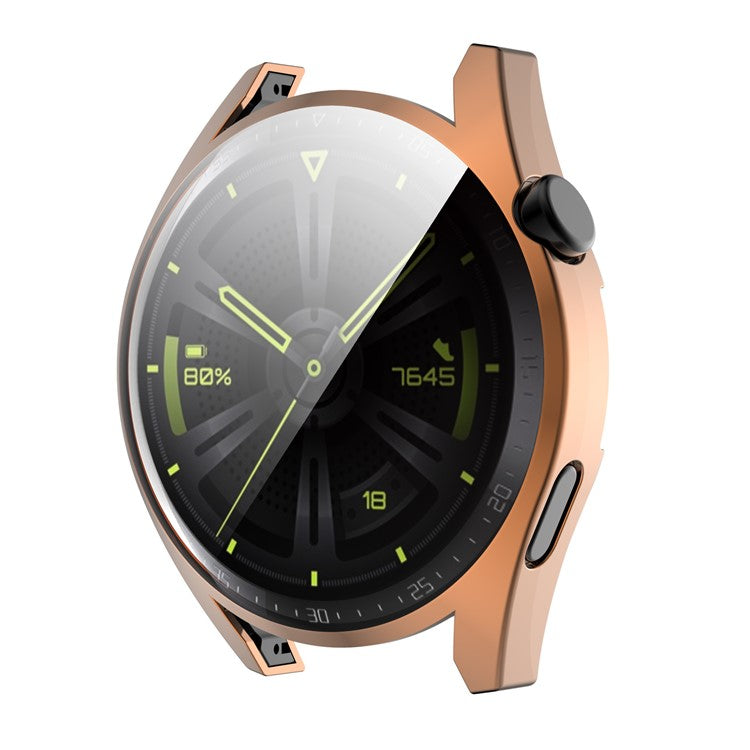 Full Coverage Soft TPU Shockproof Electroplated Watch Protective Case for Huawei Watch GT 3 46mm - Rose Gold