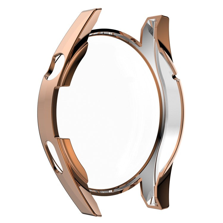 Full Coverage Soft TPU Shockproof Electroplated Watch Protective Case for Huawei Watch GT 3 46mm - Rose Gold