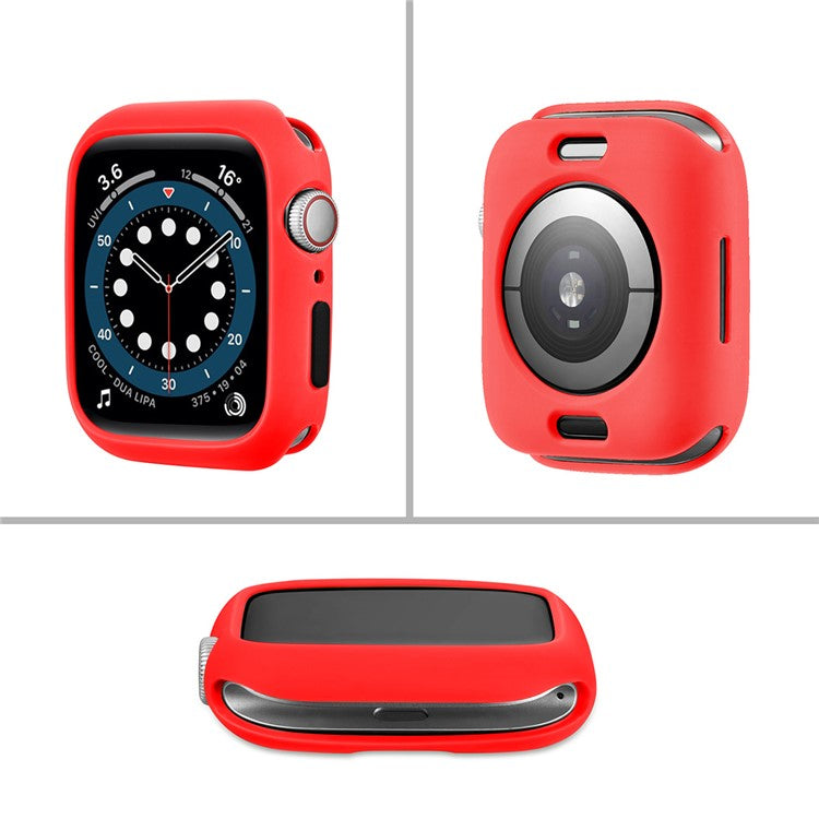 ENKAY HAT PRINCE Smart Watch TPU Protective Case with Soft PET Screen Protector for Apple Watch Series 9 / 8 / 7 45mm - Red