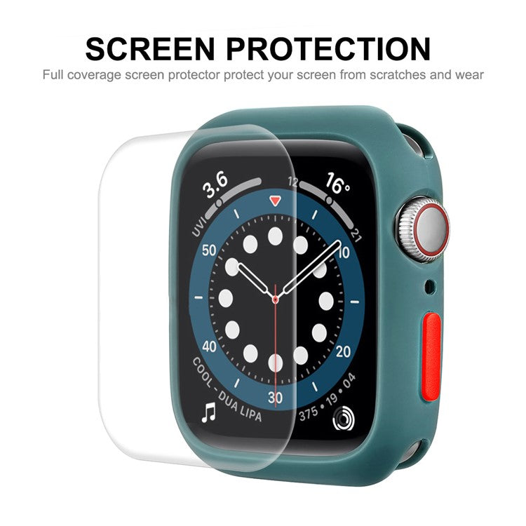 ENKAY HAT PRINCE Smart Watch TPU Protective Case with Soft PET Screen Protector for Apple Watch Series 9 / 8 / 7 45mm - Red