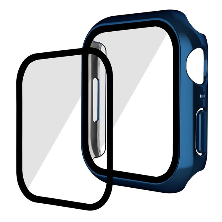 ENKAY HAT PRINCE 9H Tempered Glass Film Electroplating Hard PC Watch Case Cover for Apple Watch Series 9 / 8 / 7 45mm - Sapphire