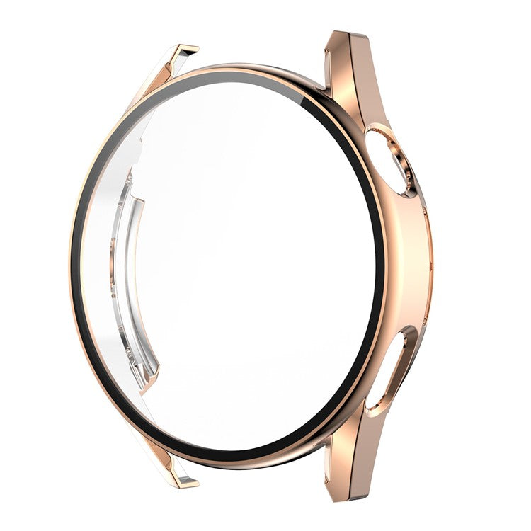 ENKAY HAT PRINCE for Huawei Watch GT 3 46mm Anti-scratch 9H Tempered Glass Screen Protector Electroplating Hard PC Watch Case - Rose Gold