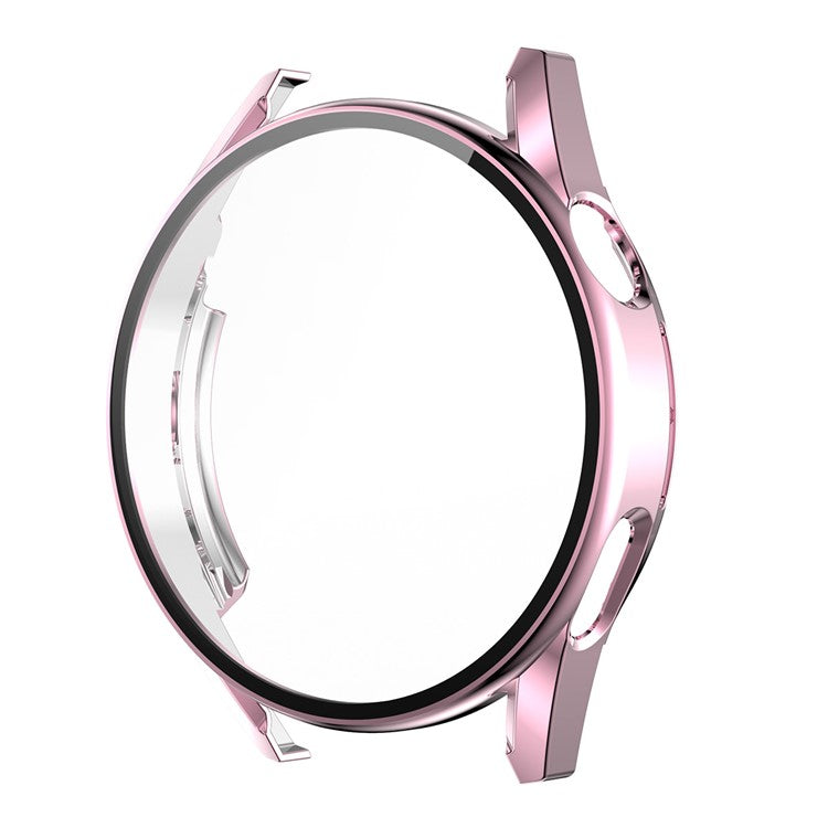 ENKAY HAT PRINCE for Huawei Watch GT 3 46mm Anti-scratch 9H Tempered Glass Screen Protector Electroplating Hard PC Watch Case - Pink