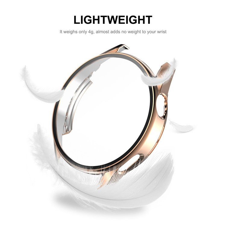 ENKAY HAT PRINCE for Huawei Watch GT 3 46mm Anti-scratch 9H Tempered Glass Screen Protector Electroplating Hard PC Watch Case - Pink