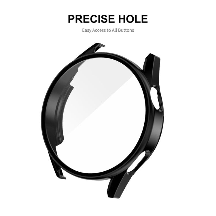 ENKAY HAT PRINCE for Huawei Watch GT 3 46mm 9H Tempered Glass Screen Protector Matte Rubberized Hard PC Watch Case - Silver
