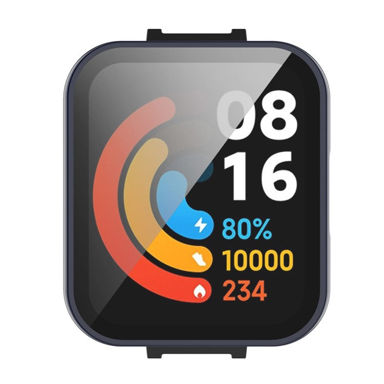 For Xiaomi Redmi Watch 2 Lite Anti-drop Hard PC Protective Case with Built-in Tempered Glass Screen Protector - Dark Blue