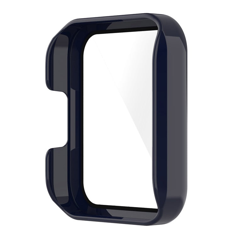For Xiaomi Redmi Watch 2 Lite Anti-drop Hard PC Protective Case with Built-in Tempered Glass Screen Protector - Dark Blue