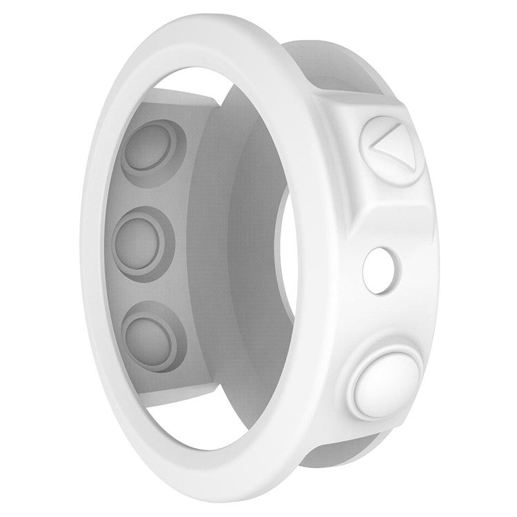 For Garmin Fenix 5X / 5X Plus Soft Silicone Watch Case Anti-Scratch Protective Cover Frame - White