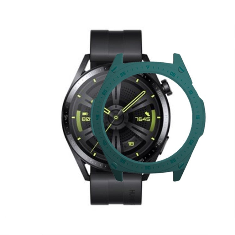 For Huawei Watch GT 3 46mm Quick Release Watch Case Sports Watch Case Protector with Dial Plate - Blackish Green