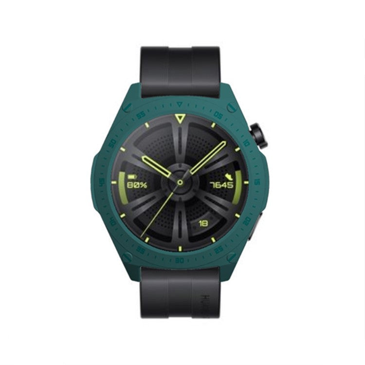 For Huawei Watch GT 3 46mm Quick Release Watch Case Sports Watch Case Protector with Dial Plate - Blackish Green