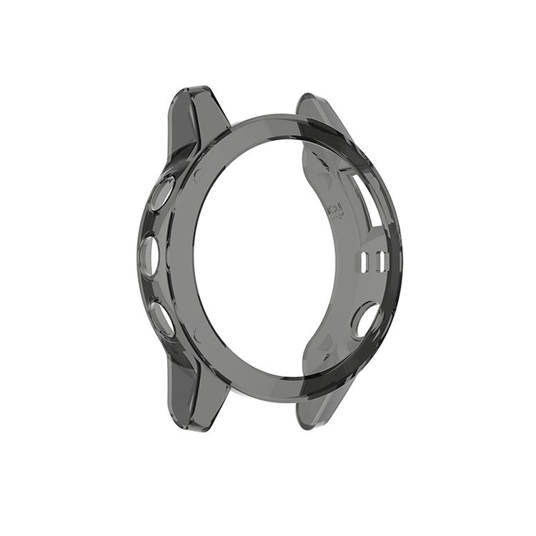 Transparent Watch Case for Garmin Fenix 5/5 Plus Full Coverage Soft TPU Protective Cover - Transparent Black