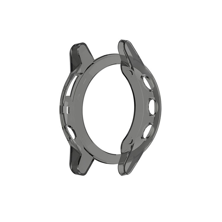 Transparent Watch Case for Garmin Fenix 5/5 Plus Full Coverage Soft TPU Protective Cover - Transparent Black