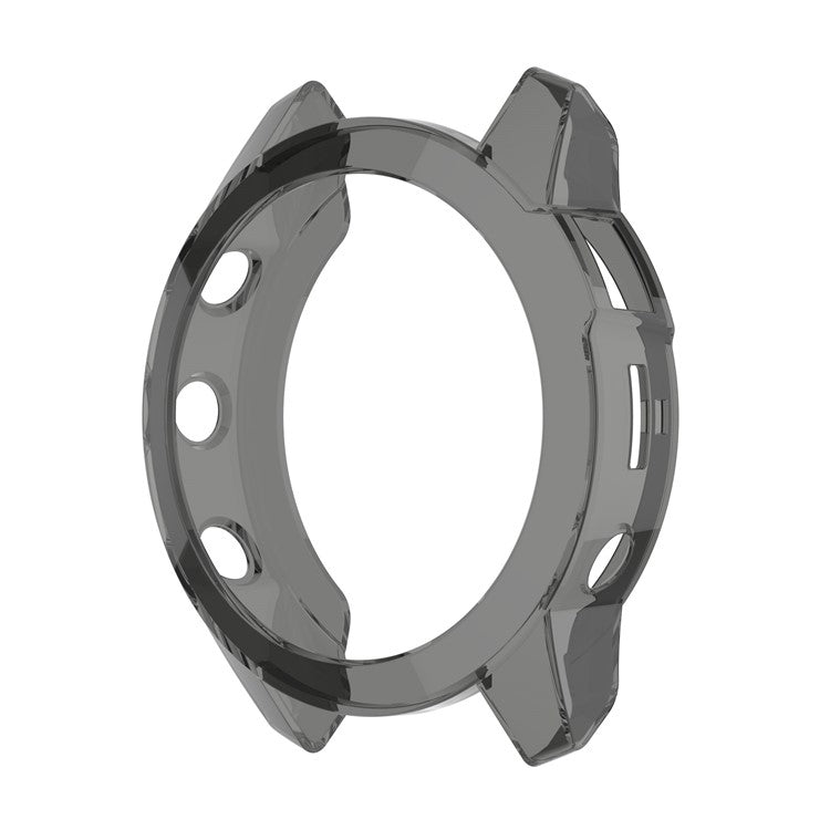 For Garmin Epix Gen2 Anti-fall Anti-scratch Transparent Watch Case Durable TPU Protective Cover - Transparent Black