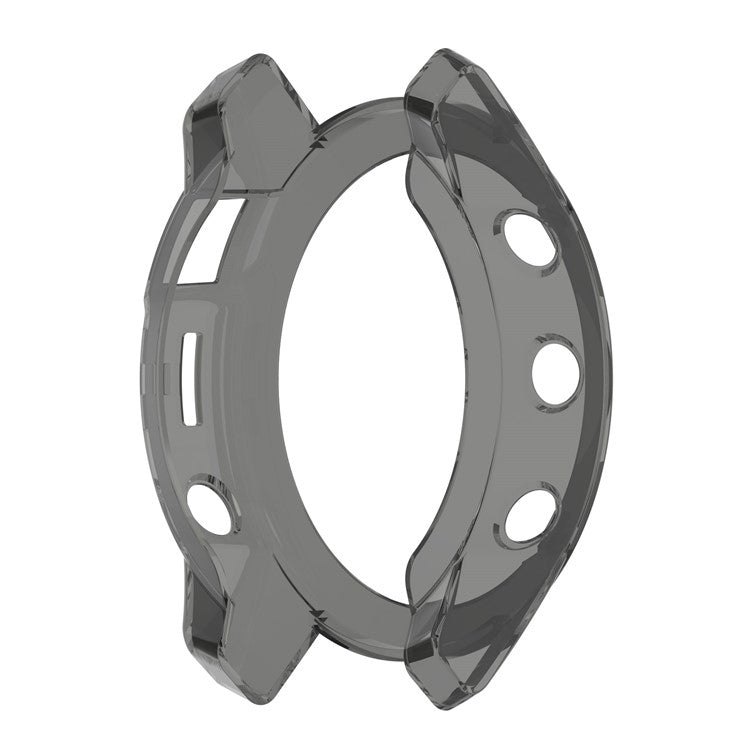 For Garmin Epix Gen2 Anti-fall Anti-scratch Transparent Watch Case Durable TPU Protective Cover - Transparent Black