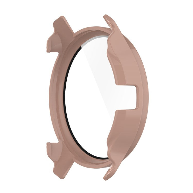 For Garmin Venu2 Plus Durable Hard PC Watch Cover Case with Built-in Tempered Glass Screen Protector - Pink