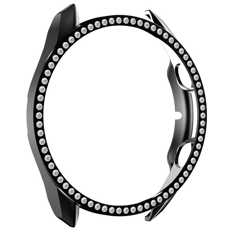 For Samsung Galaxy Watch3 41mm Bling Rhinestone Watch Protective Case Hard PC Protective Frame - Black