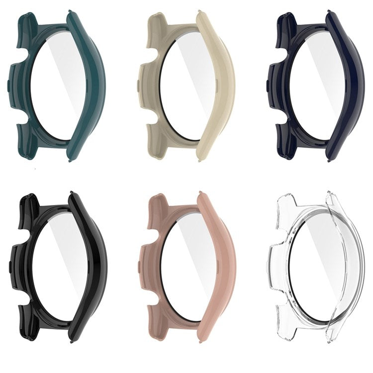 For Honor Watch GS3 46mm Hard PC Anti-drop Watch Case with Tempered Glass Screen Protector - Beige