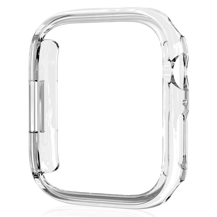 For Apple Watch Series 9 / 8 / 7 45mm Electroplating Hard PC Watch Case Anti-fall Protective Cover - Transparent