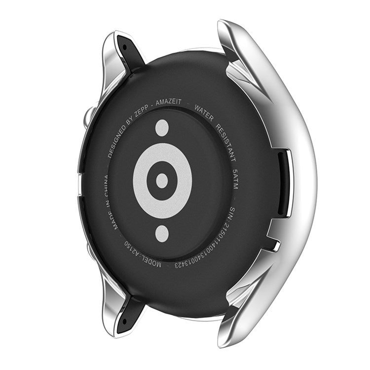 For Huami Amazfit GTR 3/GTR 3 Pro Soft TPU Anti-scratch Watch Case Full Coverage Protective Cover - Silver