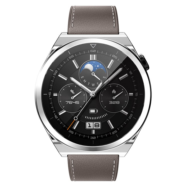 For Huawei Watch GT 3 Pro 46mm Soft TPU Shockproof Protective Case All-Around Anti-Scratch Screen Protector Cover - Silver