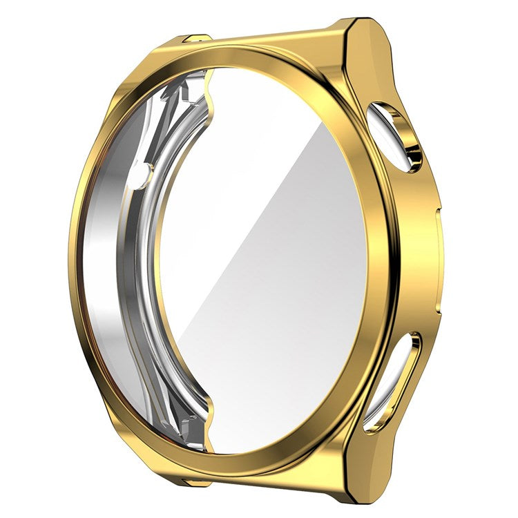 ENKAY HAT PRINCE For Huawei Watch GT 3 Pro 43mm Full Protection Electroplated TPU Smart Watch Case with Sensitive Touch Tempered Glass Screen Protector - Gold