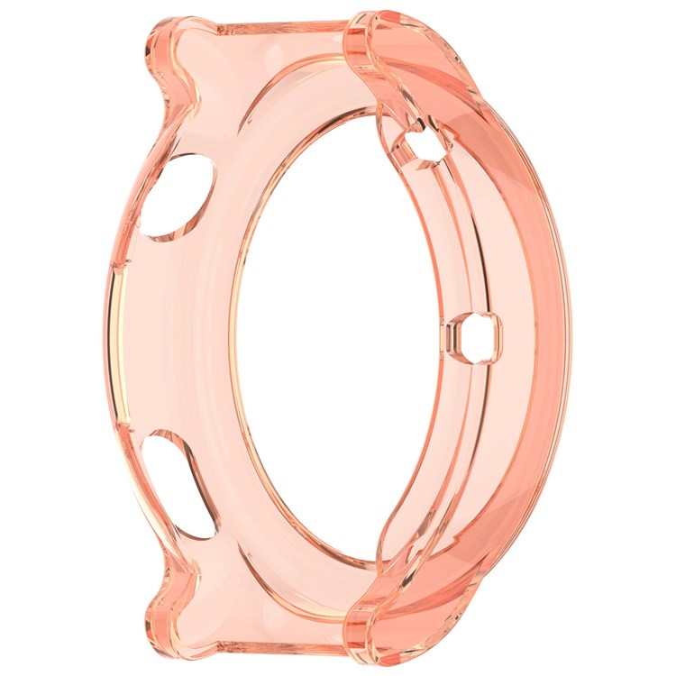 For Huawei Watch GT 3 Pro 43mm Hollow Out Soft TPU Case Smart Watch Protective Cover - Transparent Pink