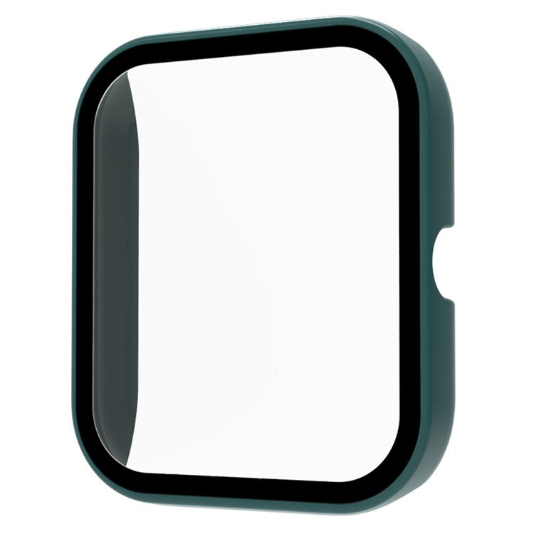 For Haylou Solar LS02 Full Cover PC Case with Clear Tempered Glass Screen Protector - Dark Green