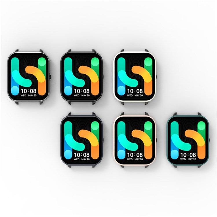 For Haylou Solar LS02 Full Cover PC Case with Clear Tempered Glass Screen Protector - Dark Green