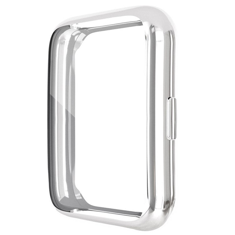 For Huawei Watch Fit 2 All-inclusive Shell Cover Soft TPU Scratch Resistant Electroplating Case - Silver