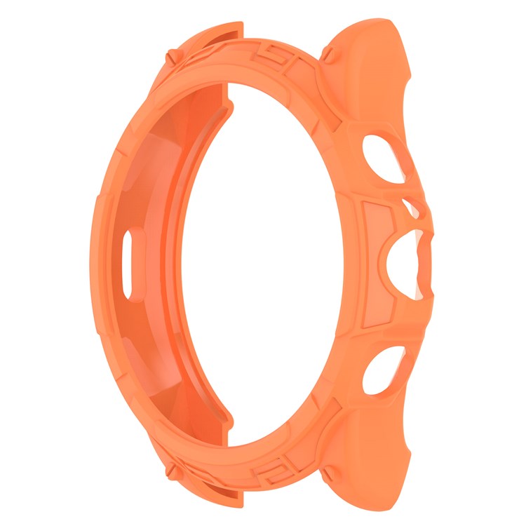 For Fossil Gen 6 Well-protected Flexible TPU Hollow-out Watch Case Protective Cover 44mm - Orange